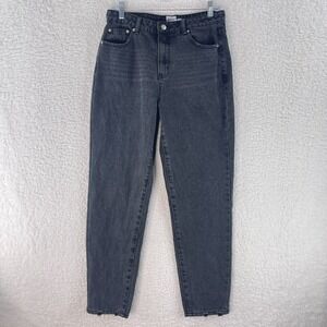 Princess Polly Black Denim High-Rise Straight Leg Jeans‎ Womens Casual Size 8